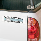 Blauer/schwarzer BlumenDamast Hochzeitssiegel Autoaufkleber (Auf Lkw)
