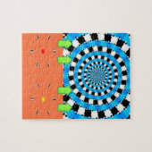 Blauer schwarzer Kreisbogen Puzzle (Horizontal)