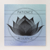 Blauer schwarzer Lotus Gedächtniswiderstand Puzzle (Vertikal)