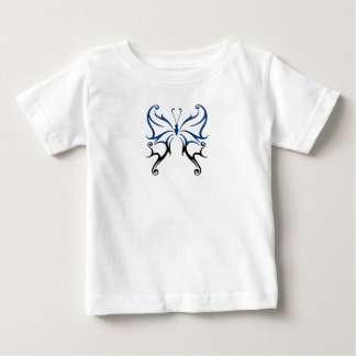 Blauer schwarzer Schmetterling Baby T-shirt