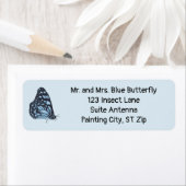 Blauer schwarzer Schmetterling - Bildfarbe (Insitu)