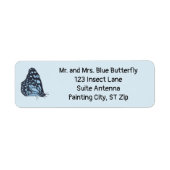 Blauer schwarzer Schmetterling - Bildfarbe (Vorne)
