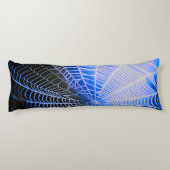 Blauer schwarzer, schwarzer, spoky Spider Seitenschläferkissen (Rückseite)