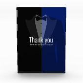 Blauer/schwarzer Smoking-Bachelor-Party-Foto Fotoblock (Vorderseite)