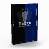 Blauer/schwarzer Smoking-Bachelor-Party-Foto Fotoblock (Links)