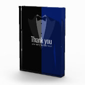 Blauer/schwarzer Smoking-Bachelor-Party-Foto Fotoblock (Rechts)