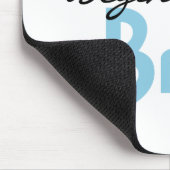 Blauer/Schwarzer Text Leben beginnt mit Baby Mousepad (Ecke)