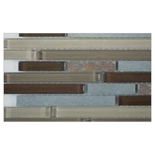 Blauer schwarzer Tile Stoff (Fat Quarter (45,7 x 55,9 cm))
