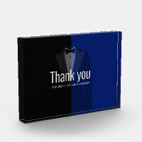 Blauer/schwarzer Tuxedo-Druck-Bachelor-Partei bevo