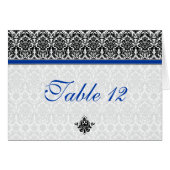 Blauer, schwarzer, weißer Damaskottstil (Vorderseite (Horizontal))