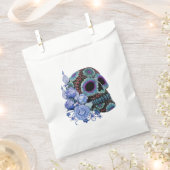 Blauer schwarzer Zucker-Schädeltag der Toten Geschenktütchen (Ausgeschnitten)