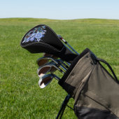 Blauer schwarzer Zucker-Schädeltag der Toten Golf Headcover (In SItu)