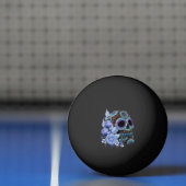 Blauer schwarzer Zucker-Schädeltag der Toten Tischtennisball (Netto)