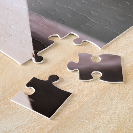 Blauer Schwarzweiss-Pfau 1014 Stücke erwachsen Puzzle (Seite)