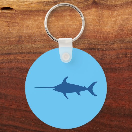 Blauer Schwertfisch Schlüsselanhänger (Vorderseite)