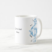 Blauer Scrollwork-Sol-Tastenkombination Kaffeetasse (VorderseiteRechts)