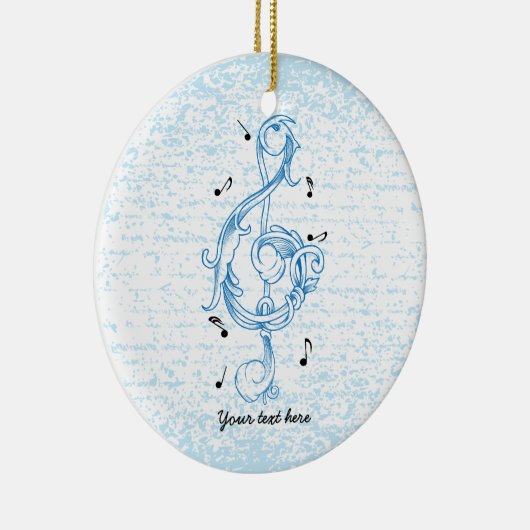 Blauer Scrollwork-Sol-Tastenkombination Keramikornament (Rechts)