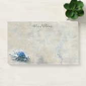 Blauer Seashell-mit Monogramm Küstenname 10x6 Post-it Klebezettel (Büro)
