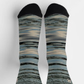 Blauer See Beige Schwarz mit Initialen Socken (Oben)