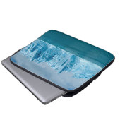 Blauer See, Eis und Himmel Laptopschutzhülle (Vorne Knopf)