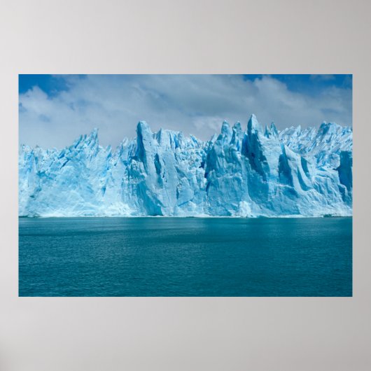 Blauer See, Eis und Himmel Poster (Vorne)
