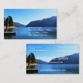 Blauer See, Himmel, Moupanorama beruflich Visitenkarte (Vorne/Hinten)