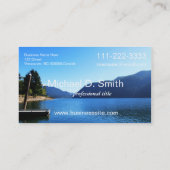 Blauer See, Himmel, Moupanorama beruflich Visitenkarte (Rückseite)