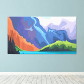 Blauer See Leinwanddruck (Insitu (Holzboden))