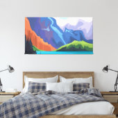 Blauer See Leinwanddruck (Insitu (Schlafzimmer))