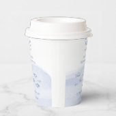 Blauer Seefisch niedlich illustriert Pappbecher (Rechts)