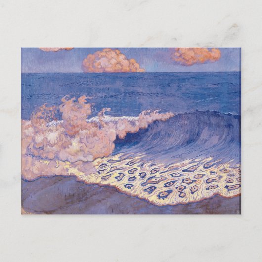 Blauer Seegang, Wave Effect, c.1893 Postkarte (Vorderseite)