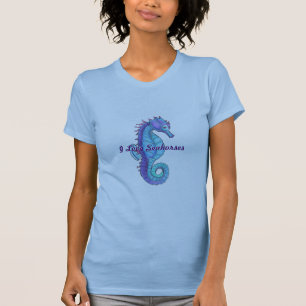 Blauer Seepferd-T - Shirt