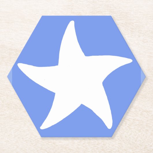 Blauer Seestern Untersetzer (Vorderseite)