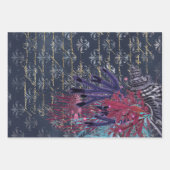 Blauer Seetang und Blauer Fisch Geschenkpapier Set (Vorderseite 2)