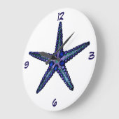 Blauer Seeteufel Große Wanduhr (Winkel)