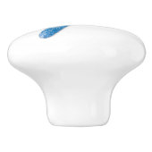 Blauer Seeteufel Keramikknauf (Seitenansicht)