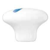 Blauer Seeteufel Keramikknauf (Seitenansicht)