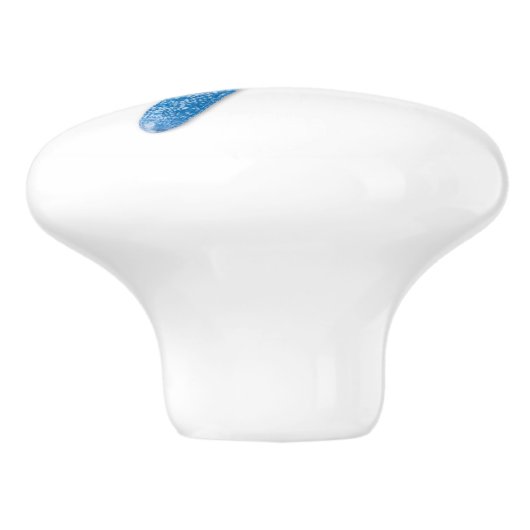 Blauer Seeteufel Keramikknauf (Seitenansicht)