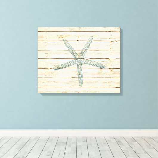 Blauer Seeteufel Leinwanddruck (Insitu (Holzboden))