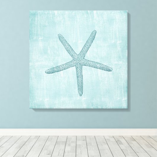 Blauer Seeteufel Leinwanddruck (Insitu (Holzboden))