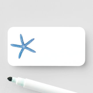 Blauer Seeteufel Namensschild