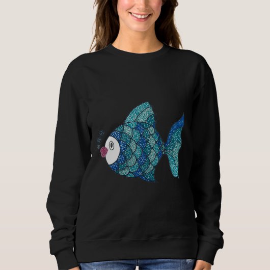 Blauer Seeteufel Sweatshirt (Vorderseite)