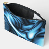 Blauer Seide Zubehörtasche (Offen)
