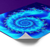 Blauer Seidenbrand Poster (Ecke)