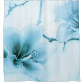 Blauer Seidenfleckbaum Blossom Duschvorhang (Vorderseite)