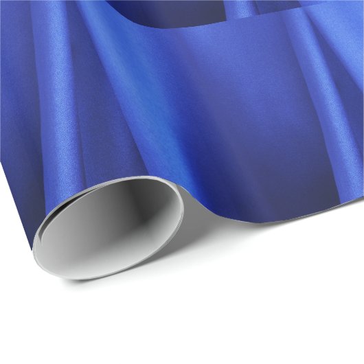 Blauer Seidenstoff Abstrakt Geschenkpapier (Rolleneckpunkt)