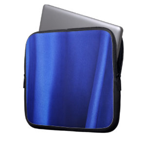 Blauer Seidenstoff Abstrakt Laptopschutzhülle