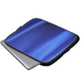 Blauer Seidenstoff Abstrakt Laptopschutzhülle (Vorne Knopf)