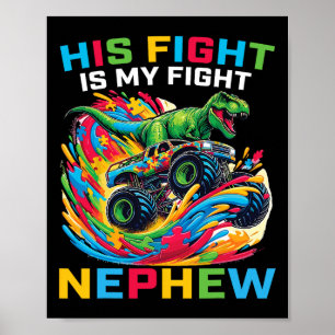 Blauer sein Kampf ist mein Kampf Autismus Nephew T Poster