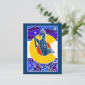 Blauer Senf Postkarte (Stehend Vorderseite)